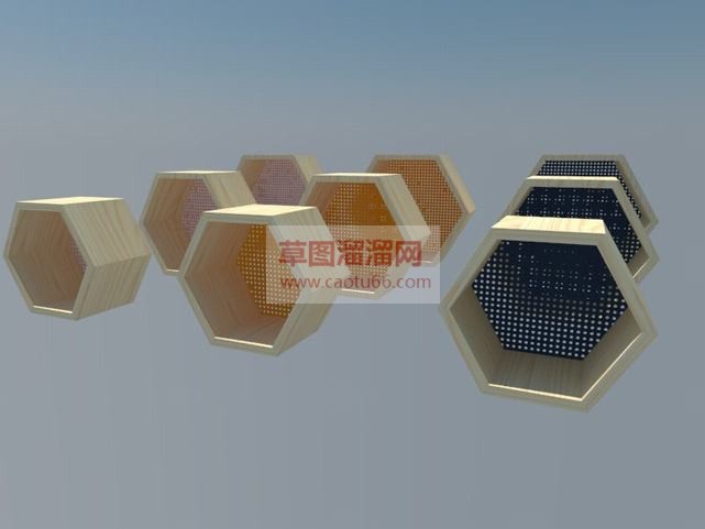 木质蜂巢格子SU模型