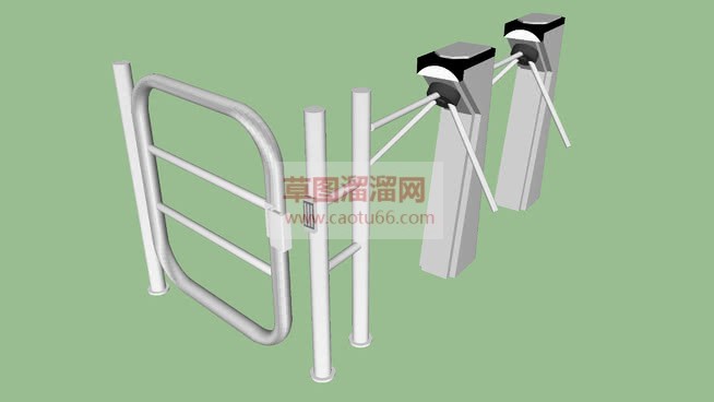 人行道闸SU模型
