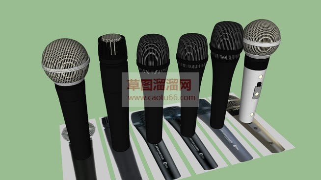 多个话筒免费SU模型