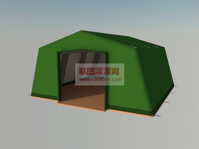 绿色营帐帐篷SU模型