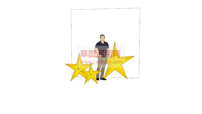 怎么画五角星SU模型