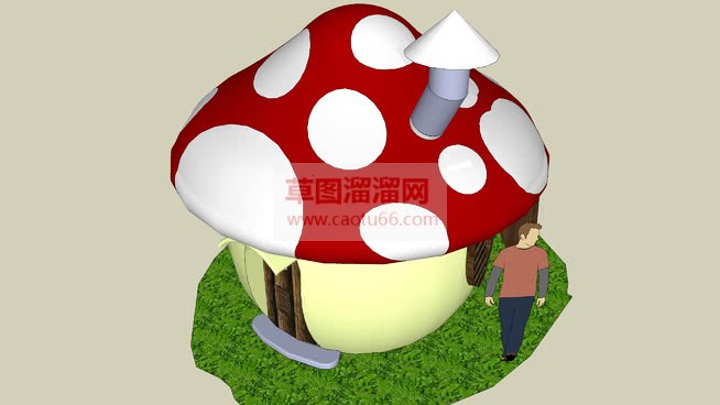 简单的蘑菇房SU模型