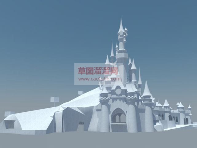 迪士尼城堡金SU模型
