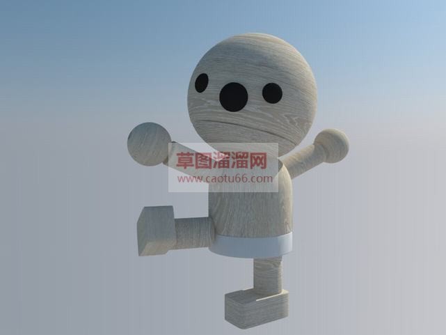 玩偶积木木头SU模型