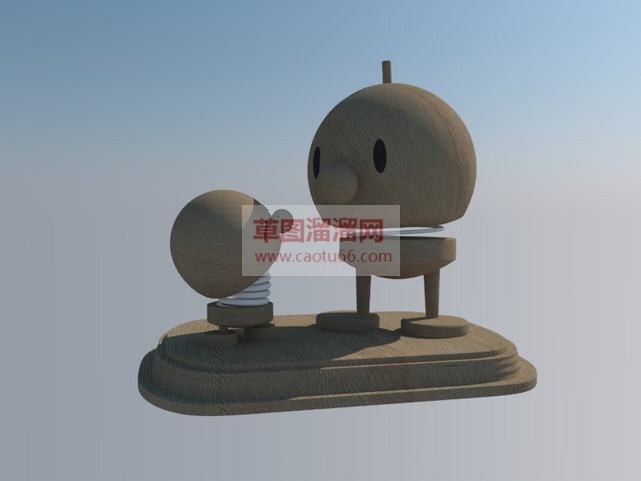 玩偶木质玩具SU模型