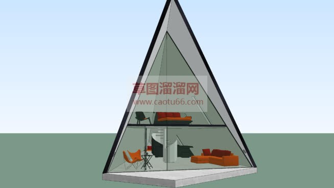 三角房屋住宅SU模型