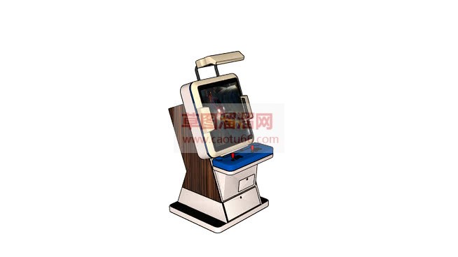 怎么画街机游SU模型