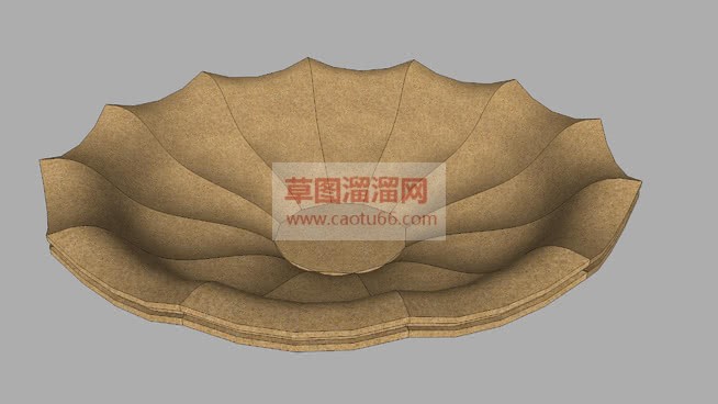 荷叶造型碟子SU模型
