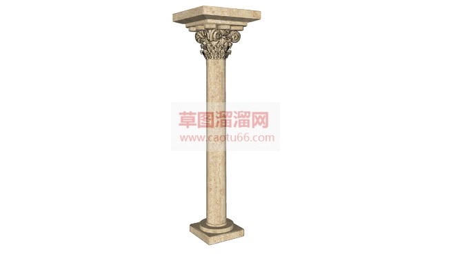 罗马柱SU模型