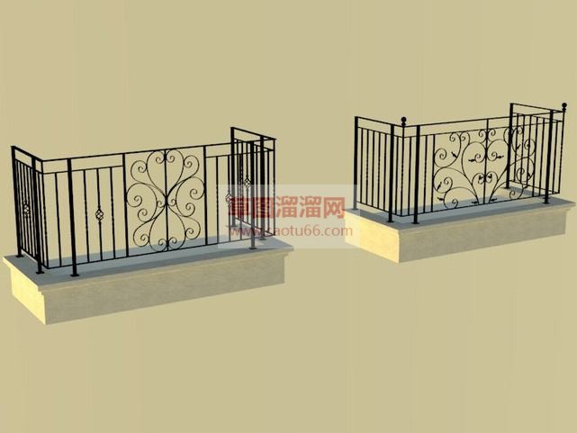 建模阳台栏杆SU模型