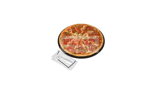 画披萨食物SU模型