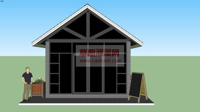 怎么做咖啡屋SU模型