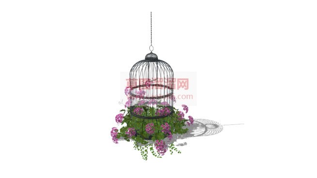 中装饰鸟笼怎SU模型