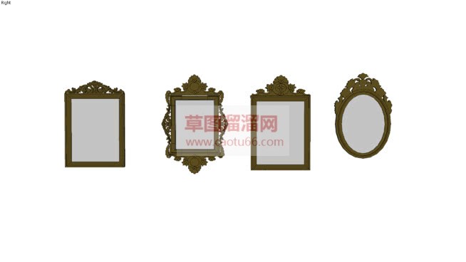 欧式镜子完全SU模型