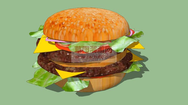 汉堡包食物免SU模型
