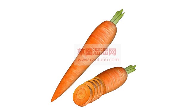 胡萝卜蔬菜免SU模型