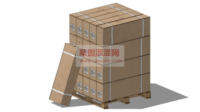 怎么画物流托SU模型