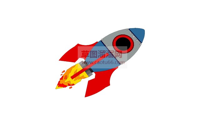 免费卡通火箭SU模型