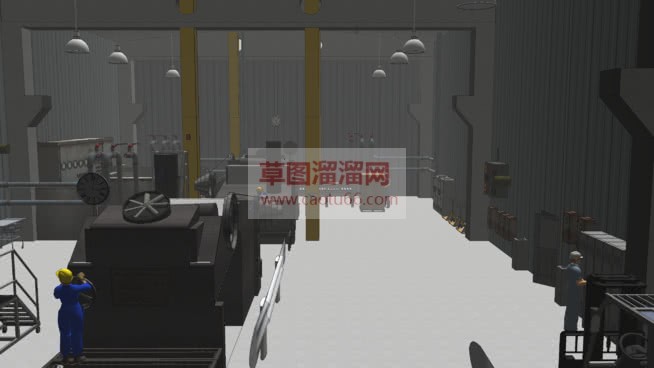 小工厂内部空SU模型