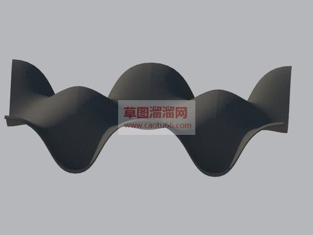 波浪屋顶SU模型