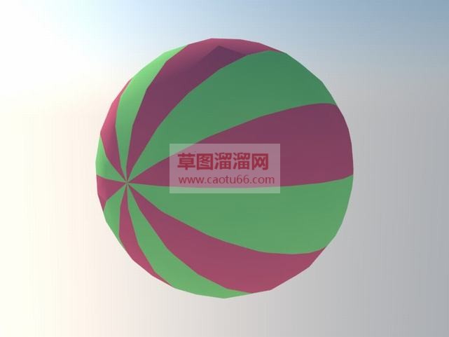 沙滩排球彩球SU模型