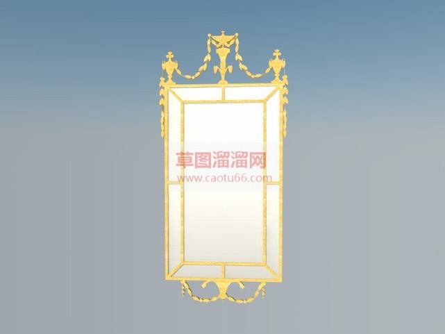 欧式镜子长方SU模型