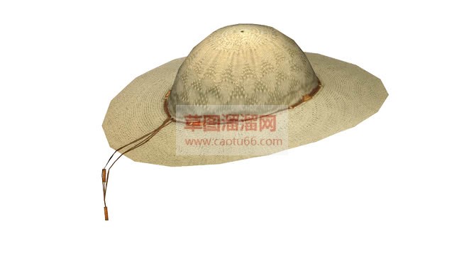 女草帽帽子SU模型