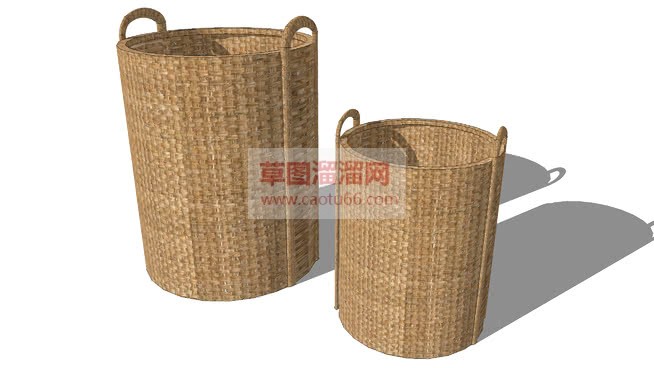 背篓箩筐SU模型