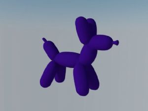 紫色气球狗SU模型 免费sketchup模型下载