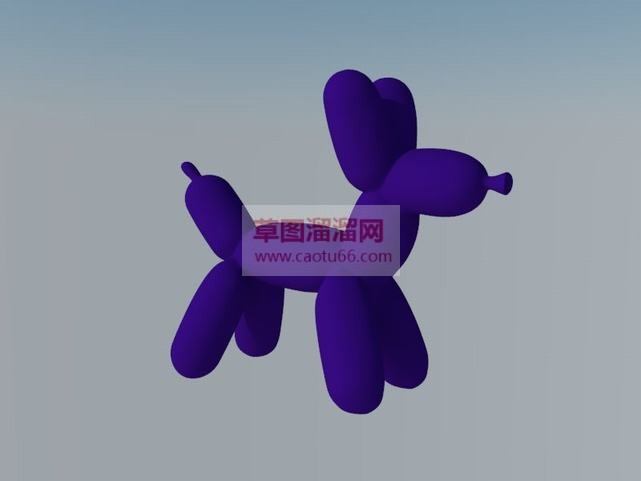 紫色气球狗SU模型