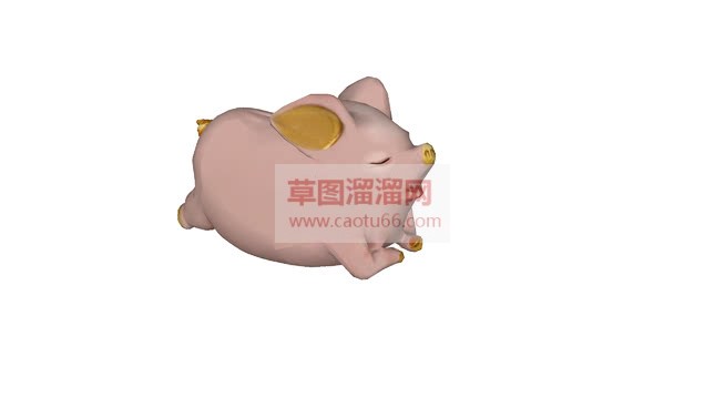 存钱罐小猪SU模型