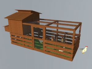 木制鸡笼鸡舍SU模型
