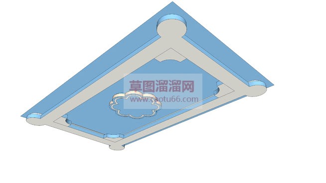 欧式吊顶天花SU模型