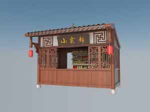 小卖部贩售亭SU模型