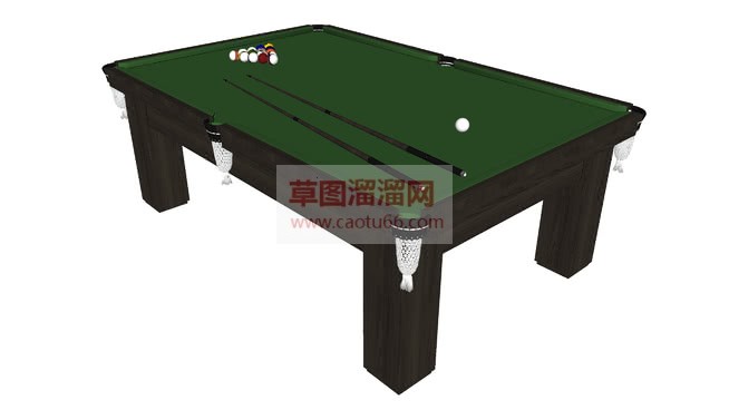 台球桌桌球杆SU模型