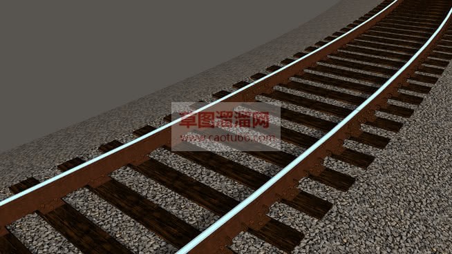 铁路轨道SU模型