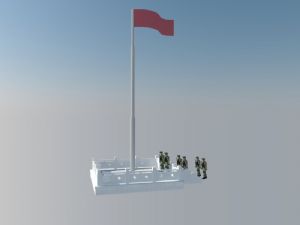 中国升旗台SU模型
