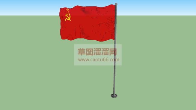 旗帜SU模型