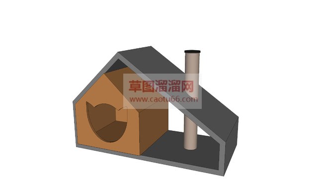 宠物屋猫屋SU模型