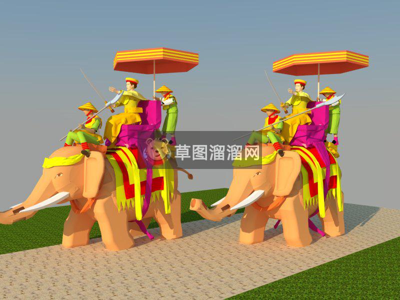 公园大游行-SU模型
