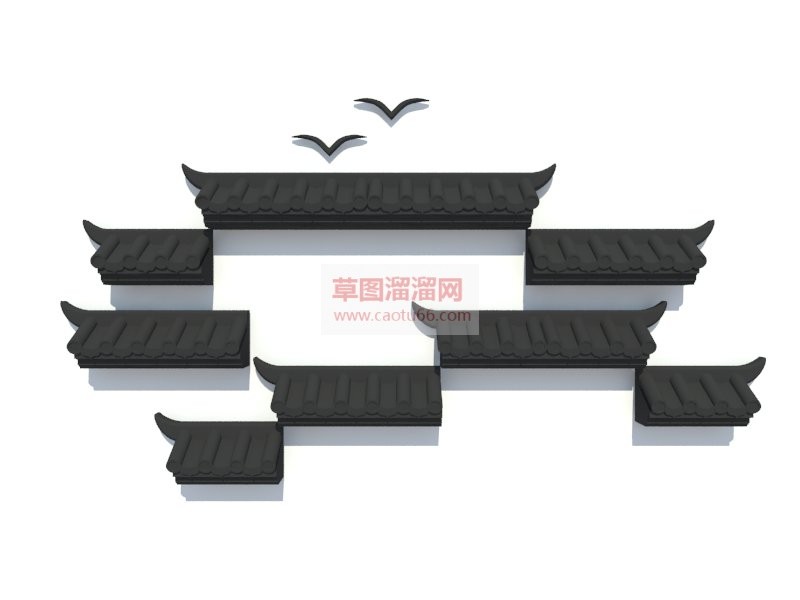 屋檐SU模型