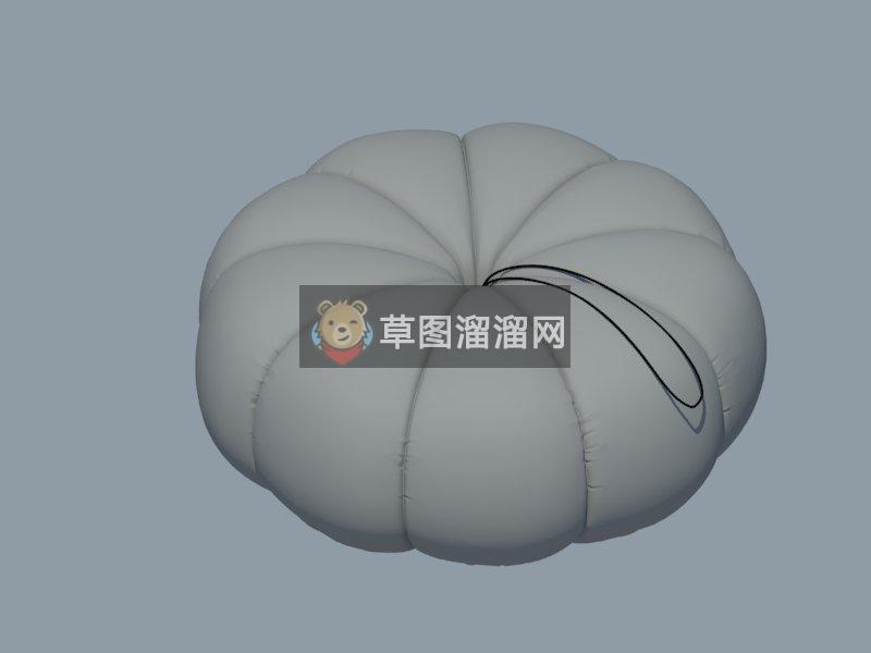 南瓜坐垫SU模型