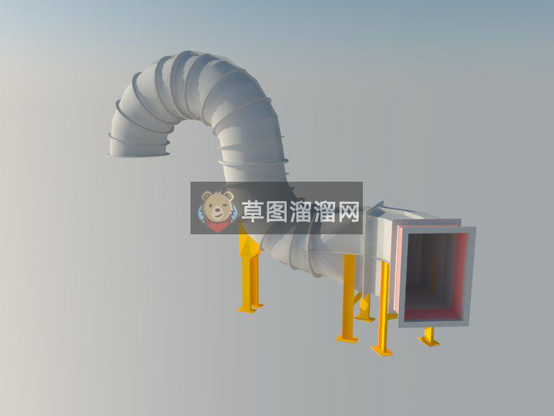 通风管道排风SU模型