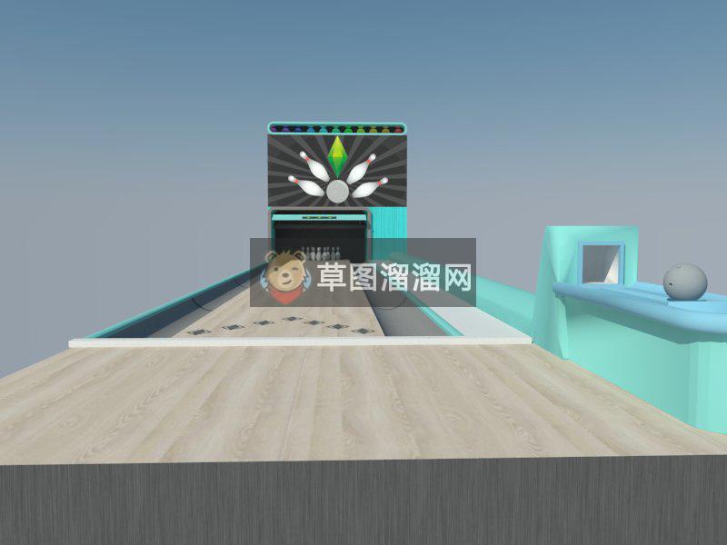 保龄球运动SU模型