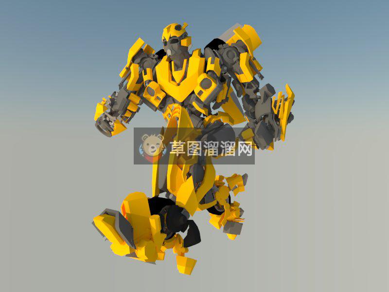 机甲变形金刚大黄蜂SU模型