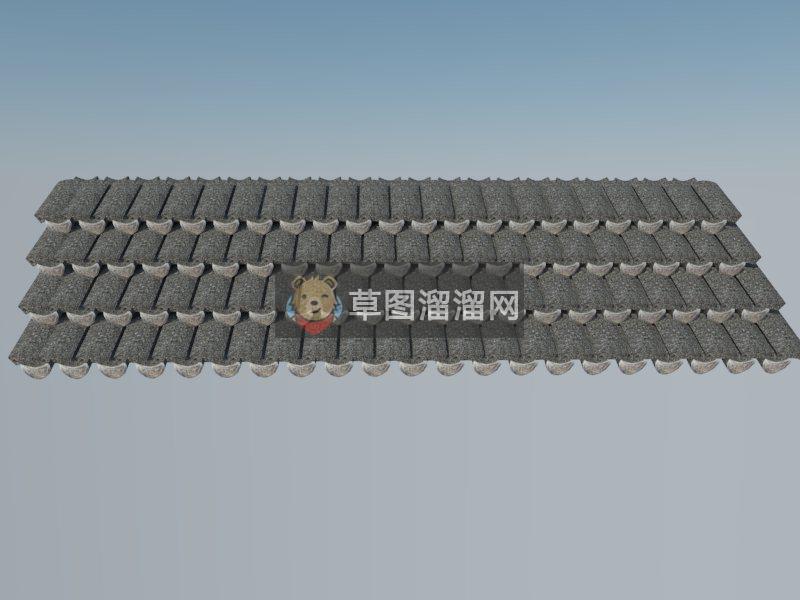 瓦片中式SU模型