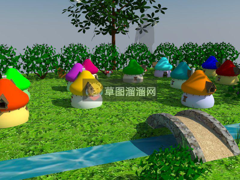 蘑菇房SU模型