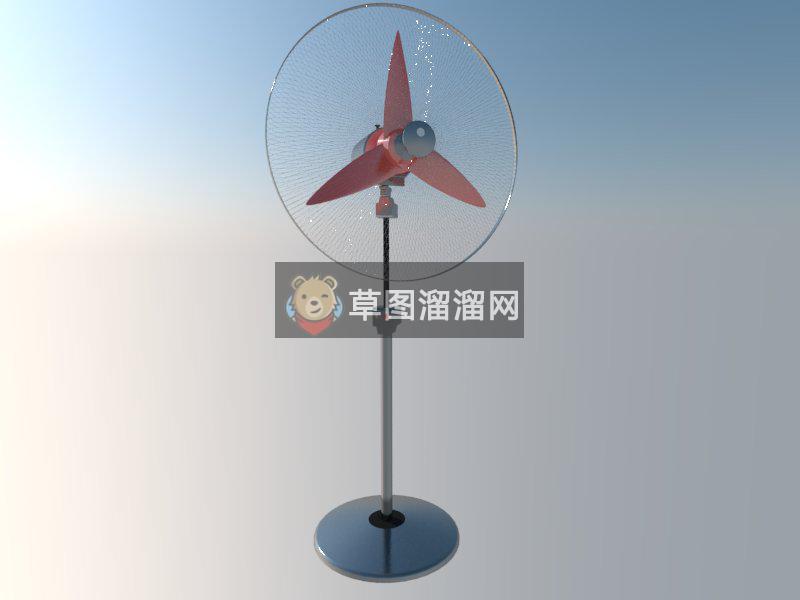 落地扇家电SU模型