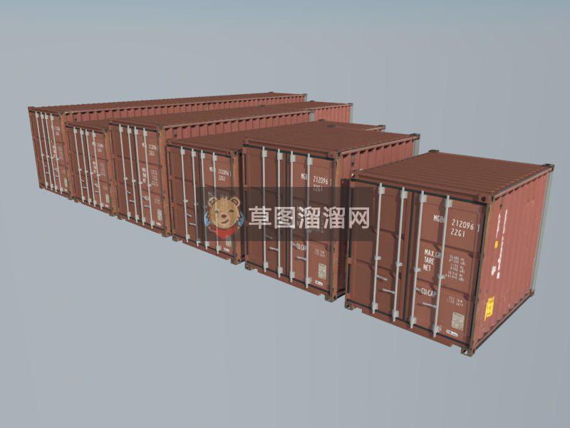 集装箱箱子SU模型