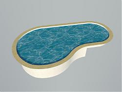 水池泳池SU模型